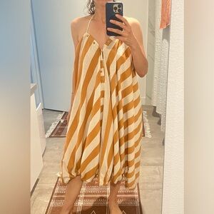 Electric Feathers Original Parachute Dress Yellow Stripe Spring/summer Dress O/S